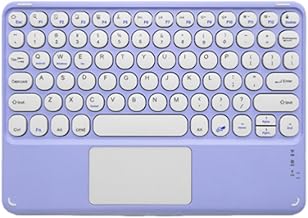 Wireless Bluetooth Keyboard,10 inch Portable Rechargeable Keyboard with Touchpad Ultrathin BluetoothKeyboard for iOS/Android/Windows Tablet, Computer and Phone Universal (Purple)