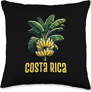 Costa Rica Banana Plant, Tropical Fruit Tree, Banana Fun Throw Pillow