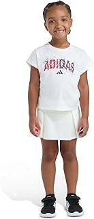 Girls 2-Piece Box Tee & Pleated Skort Set