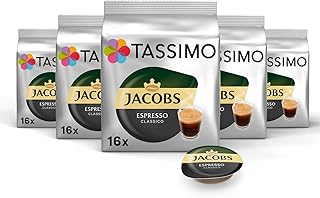 Jacobs Espresso, Rainforest Alliance Certified, 5 x 16 T-Discs