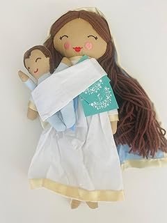 Mother Mary and Baby Jesus Rag Dolls with Sling Carrier