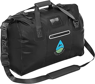 Duffelsak Heavy Duty Waterproof Duffel - Gear Bag for Sports, Travel, & More - 90L Black