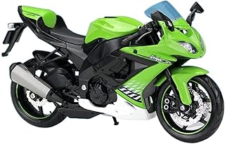 Motorcycle Model for Kawasaki Ninja H2R, ZX6R, ZX14R, KX450F, 1:12 Motorcycle Model Vehicle Replica Miniature Race Car Collectible Souvenir Gift(ZX-10R 2010 Green)