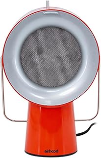 AirHood Wired Range Hood | Portable Kitchen Exhaust Fan with 2 Activated Charcoal Air Filter & Stainless-steel Oil Filter | Easy to Clean - Ideal for Indoor Cooktop Use (Cadmium Orange)