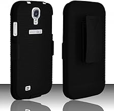 Rubberized Holster with Clip Combo for Samsung Galaxy S4 i9500 - Retail Packaging - Black