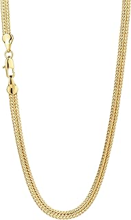 Gold Chain for Women & Men,14K Gold Chain Necklace for Men &Women Woven Chains for Womens Simple Layered Herringbone Choker Chains Necklaces 4MM 18” 20” 22” 24”