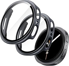 JETech Case with Screen Protector for Samsung Galaxy Watch 8 40mm, Overall Protective Cover, Built-in Tempered Glass Film High Sensitivity, 2 Pack (Graphite)