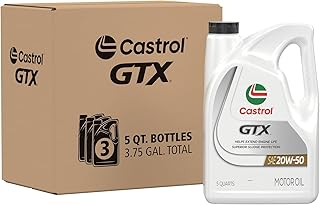 GTX 20W-50 Conventional Motor Oil, 5 Quarts, Pack of 3