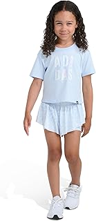 Girls 2-Piece T-Shirt & Flowy Short Set