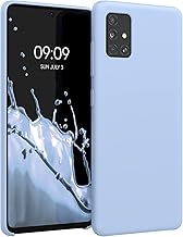 kwmobile Case Compatible with Samsung Galaxy A51 Case - TPU Silicone Phone Cover with Soft Finish - Light Blue Matte