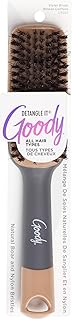 Goody Detangle It Boar Bristle Hair Brush, Use as a Detangling or Styling Brush, Conditions & Boosts Shine, Helps Tackle Knots & Reduce Frizz, For Wet or Dry Hair, Brown/Grey