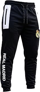 Real Madrid Sweatpants – Adult Sizes – Jogger Fit with Zip Pockets, Elastic Waistband – Official Club Crest