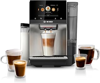 Fully Automatic Coffee and Espresso Machine - 36 Drinks, Double Cup Barista Style Super Coffee Maker - Touchscreen, Large Bean Capacity - Easy Clean, Maintenance - Stainless Steel - TQU60703
