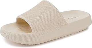Slippers for Women Non Slip | Cushioned Thick Sole Slides | Quick Drying Bathroom Sandals