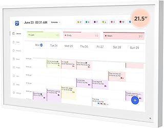 21.5 Inch Smart Digital Calendar, Wall Electronic Calendar, 1920 * 1080 IPS Full HD Touch Screen Display for Family Meal Planner Support - Streamline Household Organization, Gifts for Women, Mom