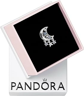 Star & Crescent Moon Charm - Bracelet Charm for PANDORA Moments Bracelets - Stunning Women's Jewelry - Gift for Women - Made with Sterling Silver & Cubic Zirconia - With Gift Box
