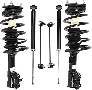 SCITOO - (6pcs) Rear shock absorber Front Strut Spring Assembly Stabilizer Bar Link fit for 2006-2011 for Hyundai Accent 2006-2011 for Kia Rio 2006-2011 for Kia Rio5