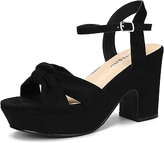 Women's Platform Heels Ankle Strap Sandals Peep Toe Suede Wedges Sandal Fashion Wedding Sexy Dress Block Chunky High Heel Pumps