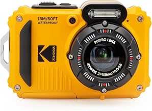 PIXPRO WPZ2 Rugged Waterproof Shockproof Dustproof WiFi Digital Camera 16MP 4X Optical Zoom 1080P Full HD Video Vlogging Camera 2.7" LCD (Yellow)