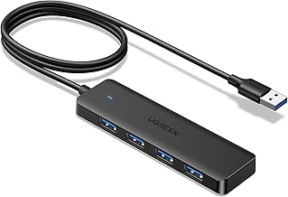 UGREEN USB 3.0 Hub, 4 Ports USB A Splitter Ultra-Slim USB Expander for Mouse, Keyboard, Flash Drive, U Disk, Printer Compatible with Laptop, Desktop PC, Xbox, PS5, and More 3.3FT