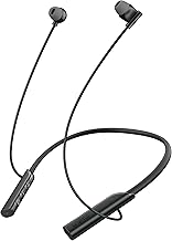 NeckLite Wireless Neckband Earbuds, Wearable Around Neck Headphones Built-in Microphone, Bluetooth Headset Magnetic Earphones Deep Bass, Ultra-Lightweight Comfort, 30H Playtime, Black