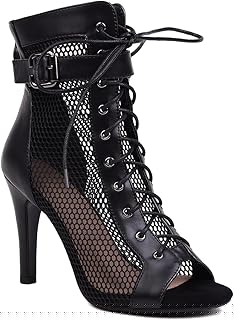 Women's Mesh Sandals Peep Toe High Top Sandals Lace Up Summer Boots Buckle Strap Party Sexy Pump Shoes Open toe