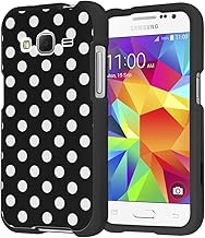 Galaxy Core Prime Case, Galaxy Prevail LTE Case, Capsule-Case Slim Fit Snap-on (Black) Hard Case for Samsung Galaxy Core Prime G360 S820L / Galaxy Prevail-LTE G360P - (Polka Dot Black)