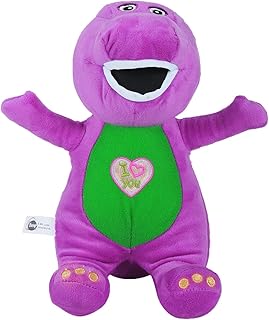 Barney Toys Singing Friend Barney Stuffed Animals Dinosaur Barney Singing I Love You Children's Plush Puppet Toy (10in)