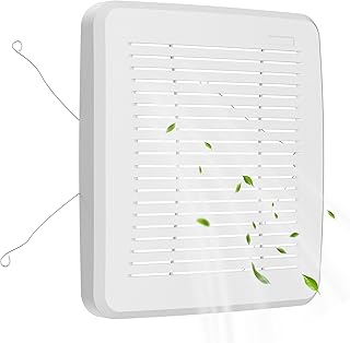 FGR101 Replacement Square Bathroom Ventilation Exhaust Fan Grille Cover Compatible with Bro-an-Nu-Tone Small/Medium/Large Size Vent fans,Fits Models 670 671 688,9.25" x 9.75" x 1" with Springs (White)