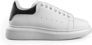 Queen Men's Sneakers | Leather Perforated Oversized Thick Sole