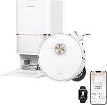 L60 Ultra FE Robot Vacuum and Mop, Auto-Empty and 100℃ Self-Cleaning Mop, 30,000Pa Suction, Obstacle Avoidance and 360° Navigation, Corner to Edge Deep Cleaning, TriCut Brush, White