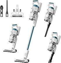 RapidClean Pro NEC280TL Cordless Stick Vacuum Cleaner – Lightweight 5.3 lbs, 40-Min Runtime, LED Headlights, 3 Power Modes, Ideal for Pet Hair, Hard Floors & Carpets