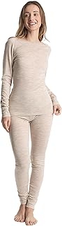 Women's 100% Merino Wool Base Layer Sets Lightweight Active Base Layer for Ski
