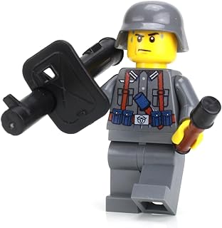 1.6 Inches Tall Collectible German WW2 Anti-Tank Soldier Custom Minifigure | Genuine Military Minifig | Printed in The USA | World WAR 2 | Great Gift for Ages 8+ to Adult AFOL