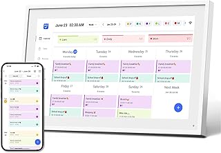Mezed 10.1" Digital Calendar, Meal Planner, Duty Chart, to Do List,HD Smart Touch Screen Home Interactive Smart Electron Calender , Gifts for Women Men, Gifts for Mom Dad- Built-in Digital Photo Frame Function (white, 10.1)