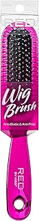 RED by Kiss Anti-Static & Anti-Frizz Wig Brush with Stainless Steel Knot-Free Bristles for Easy Detangling, Smooth Hair & Wigs Without Breakage or Snagging (Mini)