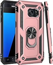 Case for Galaxy S7 Case/for Samsung S7 Phone Case, [Military Grade] Magnetic Car Ring Holder Mount Kickstand Defender Protective Cover Case for Samsung Galaxy S7 (Rose Gold)