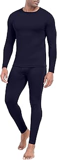 Men's Thermal Underwear Long Johns - Cold Weather Base Layer Set Elasticity Top and Bottoms for Men S-2XL