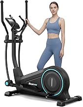 Dripex Elliptical Exercise Machine, Hyper-Quiet Magnetic Elliptical Machine for Home, 15.3" Stride Elliptical Training Machines with 16 Levels Resistance, 17.64LBS Flywheel, Pulse Sensor