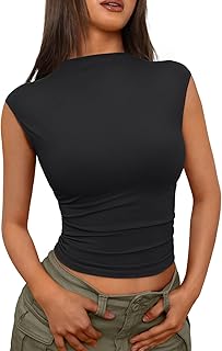 Women's Going Out Basic Tank Tops Mock Neck Sleeveless Shirts