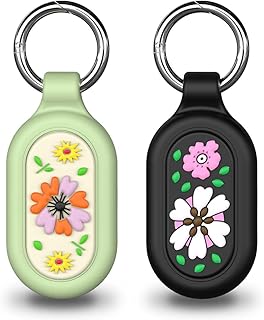 FGERWZ [2 Pack] for Samsung Galaxy SmartTag2 Case, Smart Tag2 Case Soft Silicone All-Round Protection & Waterproof for Samsung Smart Tag 2 with Key Ring, for Keys, Wallet, Luggage, Pets (Black+Green)