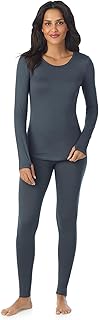 Womens Lightweight Breathable Everyday Active Base Layer Set - Long Sleeve Top & Leggings - Lounge Sets for Women