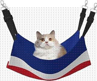 Cat Hammock, Large Flag of Costa Rica Print Soft Pet Cage Hanging Reversible Bed, Comfortable Sleeping Mats for Small Animals