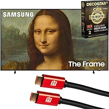 QN32LS03B 32 inch The Frame QLED 4K UHD Quantum HDR Smart TV + Deco Gear 4K HDMI 2.0 Cable w/Pure Copper Conductors x2 & CPS Exclusive 26 Month Protection Pack Bundle (BEACH-CPS-261000)
