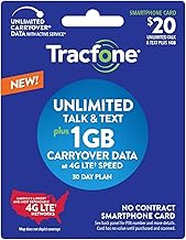 TracFone $20 Unlimited Talk, Text, 1GB Data 30–Day Plan