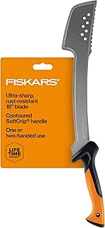 Machete Knife, Machete For Cutting Trees, Heavy Duty, 18-Inch Bushcraft Axe Branch Cutter with Rust-Resistant and Low-Friction Blade Coating and Nylon Sheath