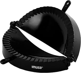 Imusa Empanada Press Set – Dumpling Maker, Plastic Empanada Mold & Pastry Press for Stuffed Pastries, Turnovers, Pierogi, Masa & Dough Preparation, 1 Pack, Black