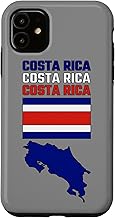 iPhone 11 Costa Rica map with Costa Rican flag in colors of the flag Case