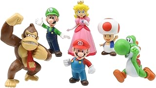 FOR Mario Cake Topper Figures Set 6Pcs Mario Cake Decorations for Party Supplier Birthday