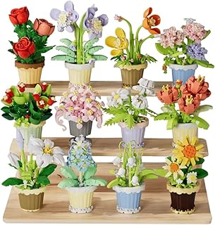 The 12-Piece Flowers and Plant Building Set is A Special Birthday Gift for Women and Girls. with 2531 Pieces, It Can Be Used for Home Decoration, Bonsai, Or Adult Building Block Toys.